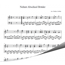 Klaviernoten - Auld lang syne - Nehmt Abschied Brüder